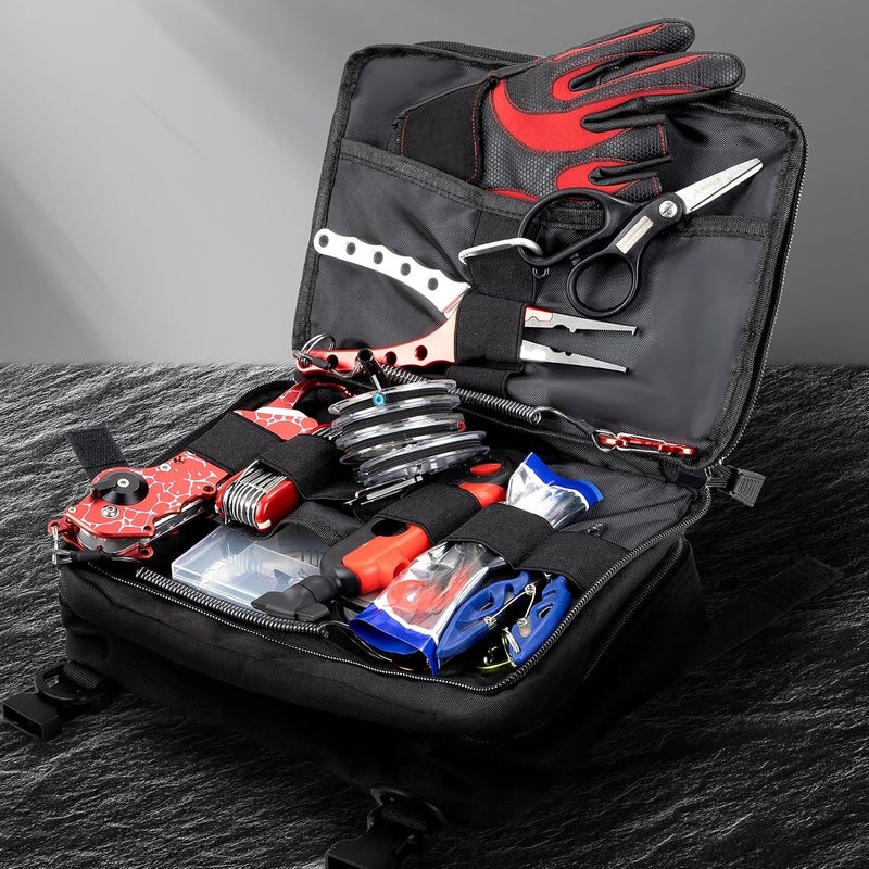 Jueachy Tactical Molle Pouch Large Admin Bag Utility Tool Pouches Molle Attachment EDC Pouches Expandable Molle Accessories Organizer Medical Pocket U.S.A Patch Included - Image 2